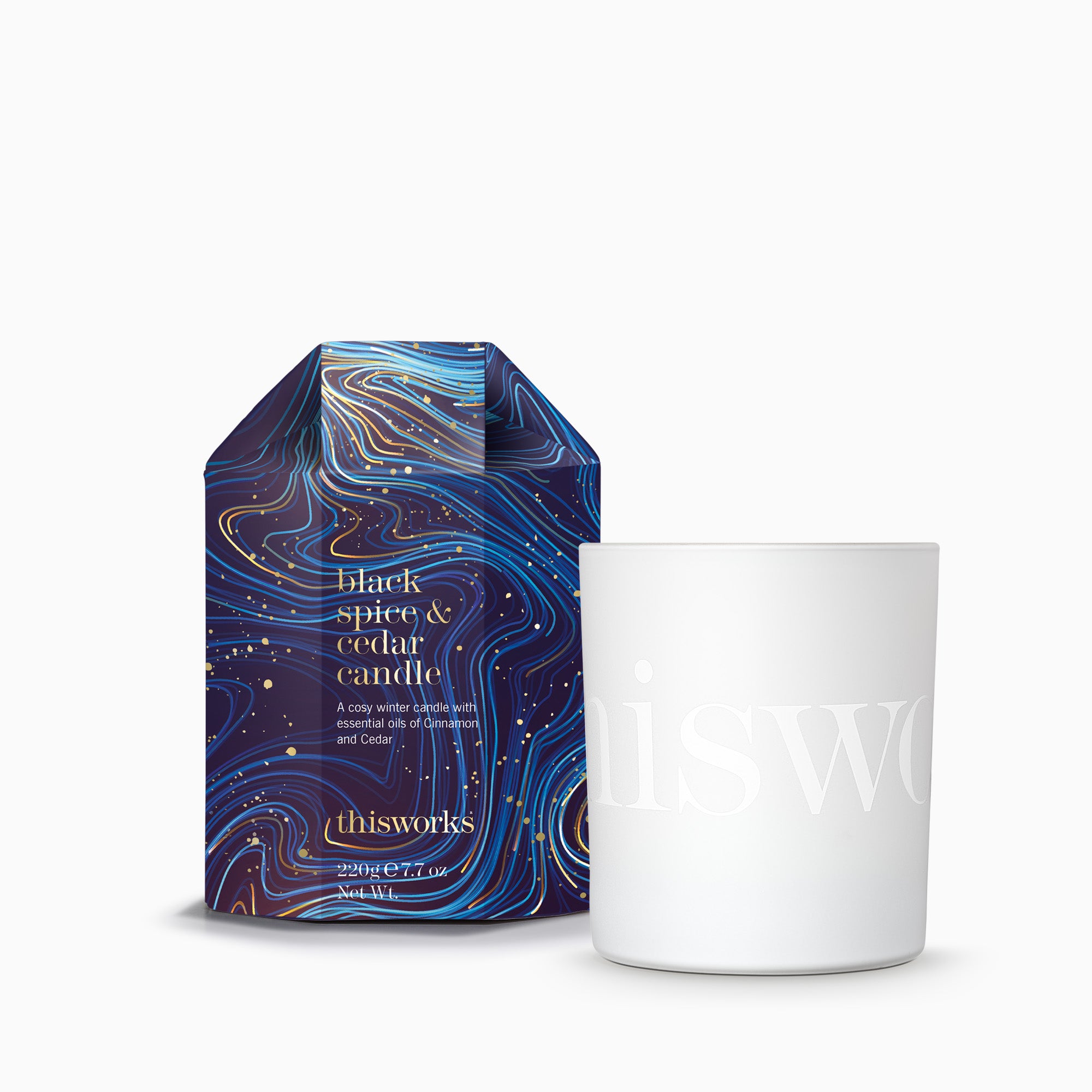 black spice & cedar candle