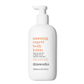 morning expert body lotion bottle