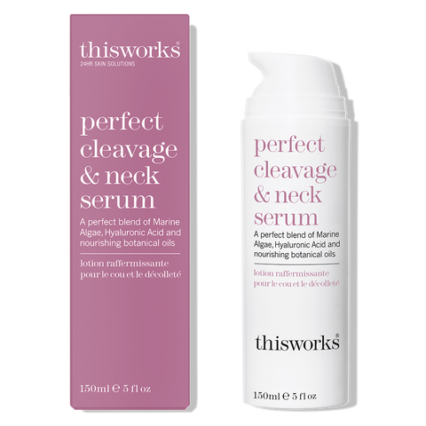 perfect cleavage and neck serum bottle