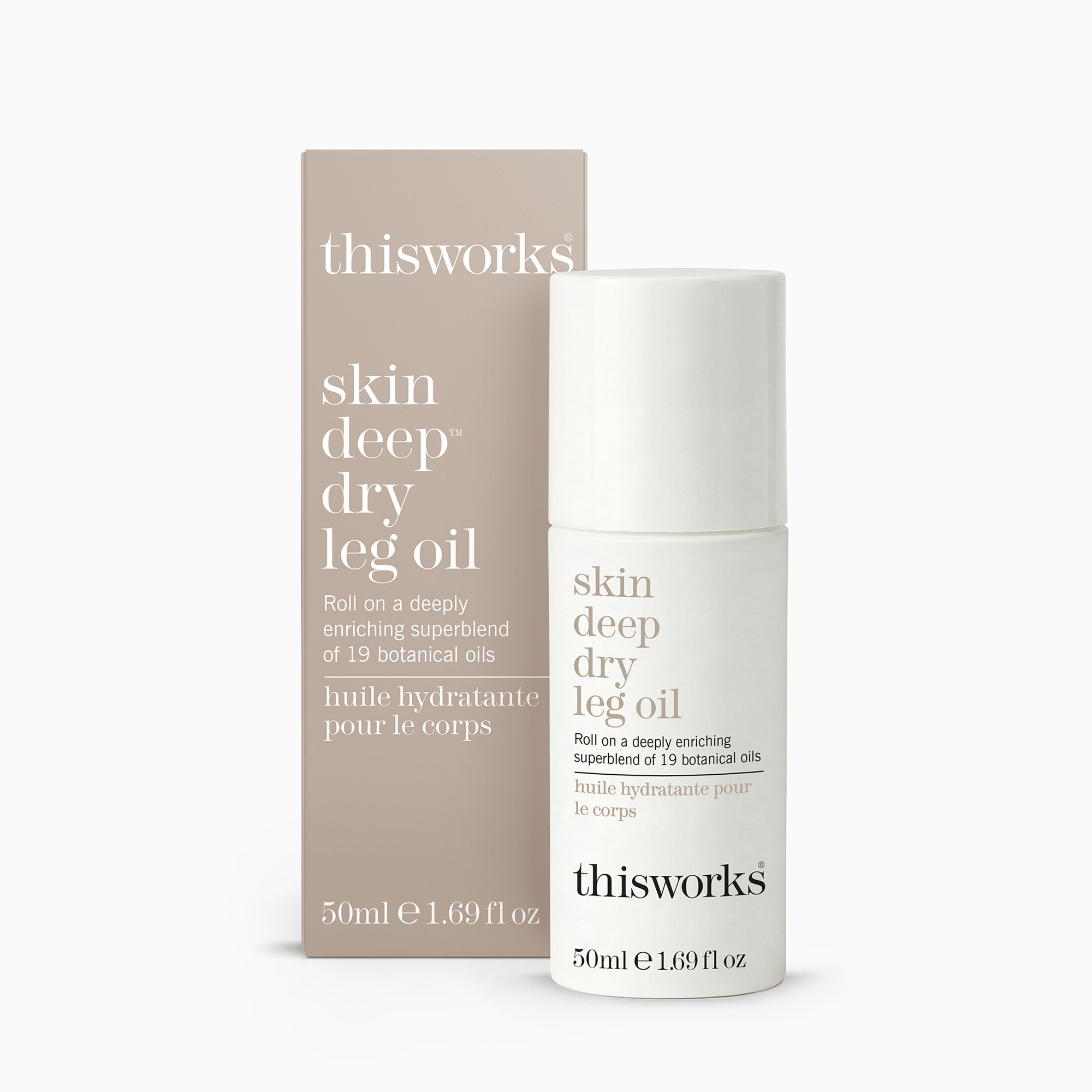 skin deep dry leg oil roll-on | This Works