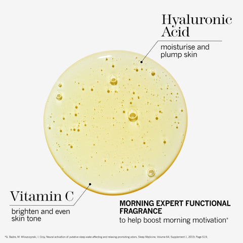 morning expert hyaluronic serum overhead